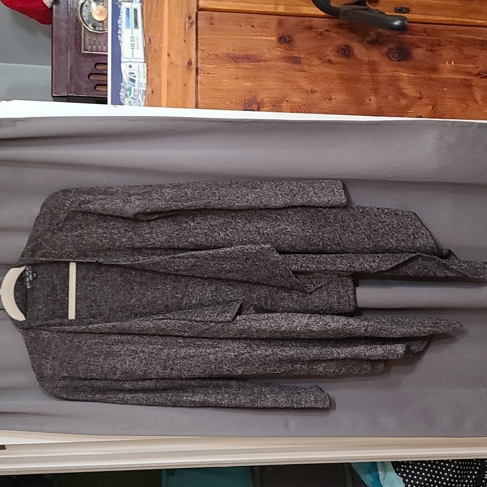 Barefoot Dreams Bamboo Chic Lite Womens Cardigan/Liungewear Dark Gray Sz S/M EUC